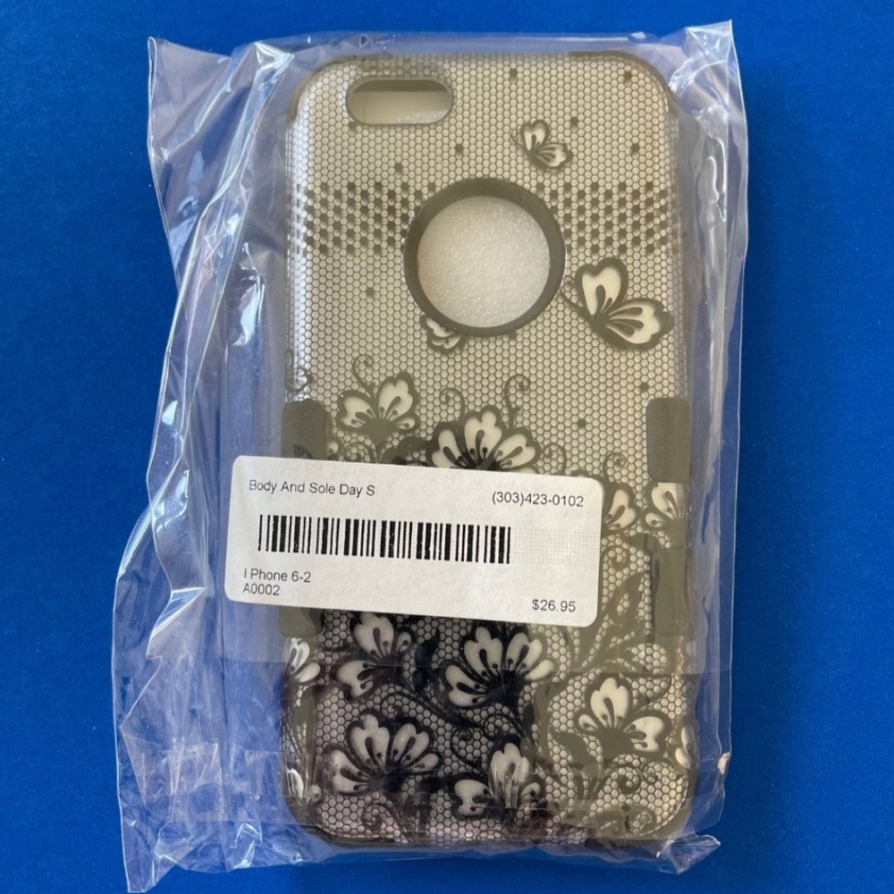 iPhone 6 - MYBAT Floral Lace Case (BLACK/CLEAR)